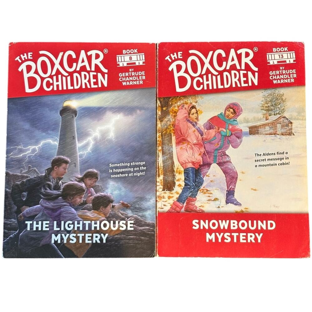 Set of 2 Boxcar Children PB books from 2010's, by Gertrude Chandler Warner 8, 13